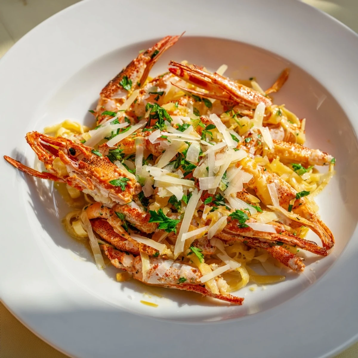 The Ultimate 20-Minute Creamy Garlic Shrimp, glistening and saucy, ready to serve with pasta.