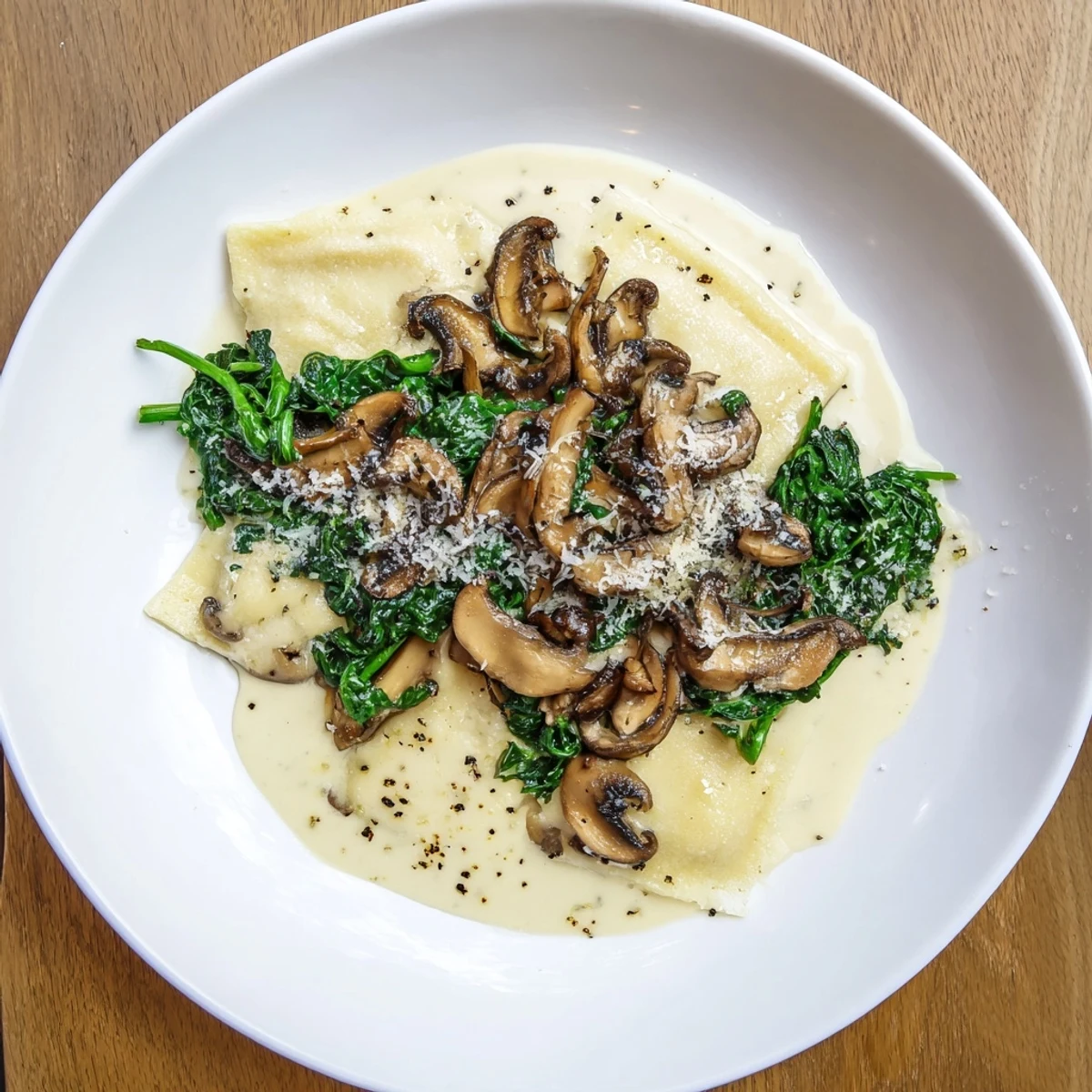 Creamy Mushroom and Spinach Gnocchi
