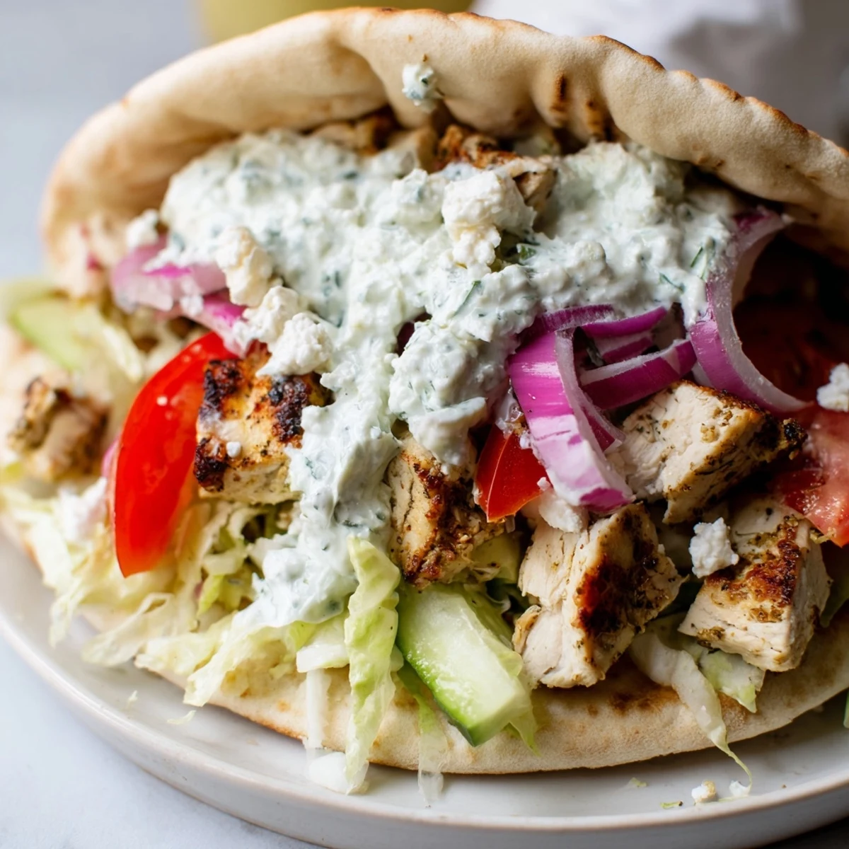 Greek Chicken Souvlaki Wraps