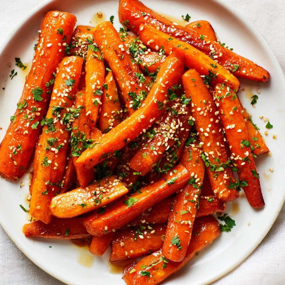 Maple Mustard Roasted Carrots