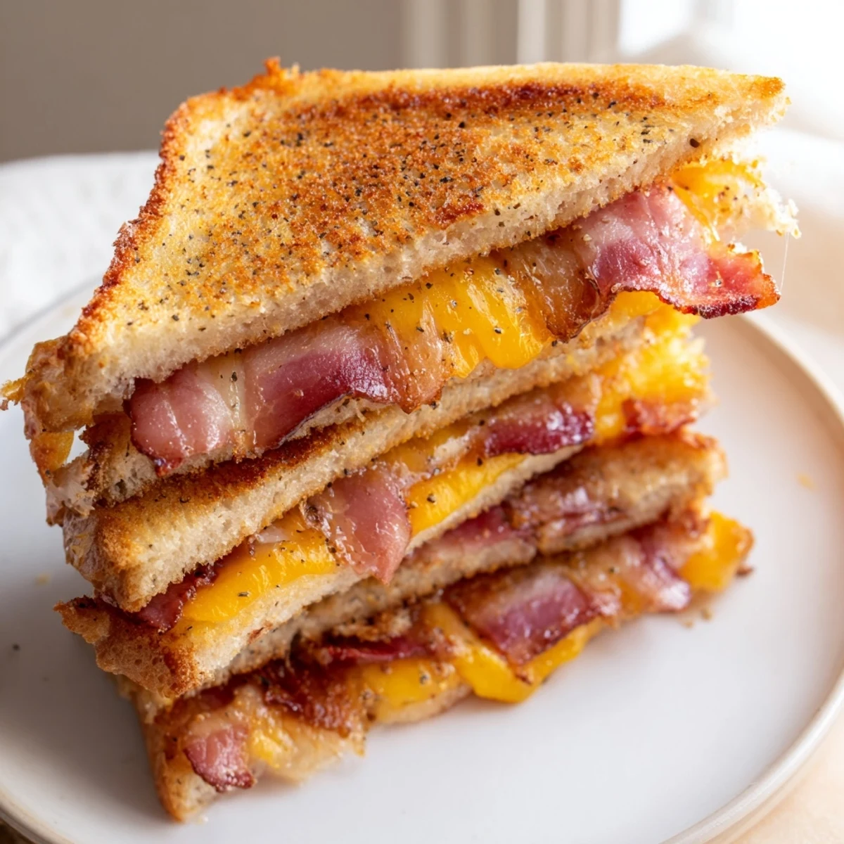 Crispy Bacon Cheddar Sandwich