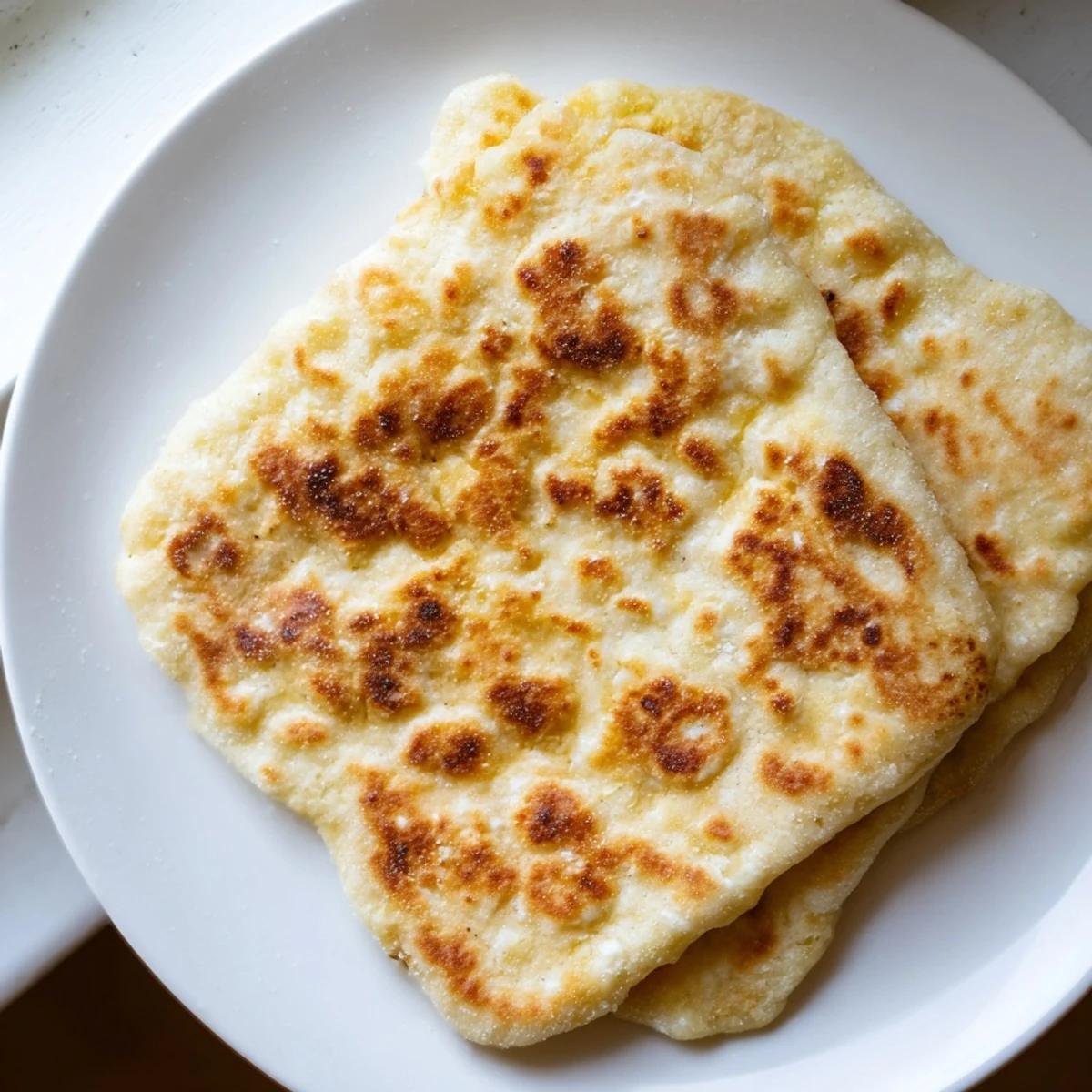 Freshly made Cottage Cheese Flatbread, slightly tangy and soft, perfect with your favorite soup or enjoyed alone.