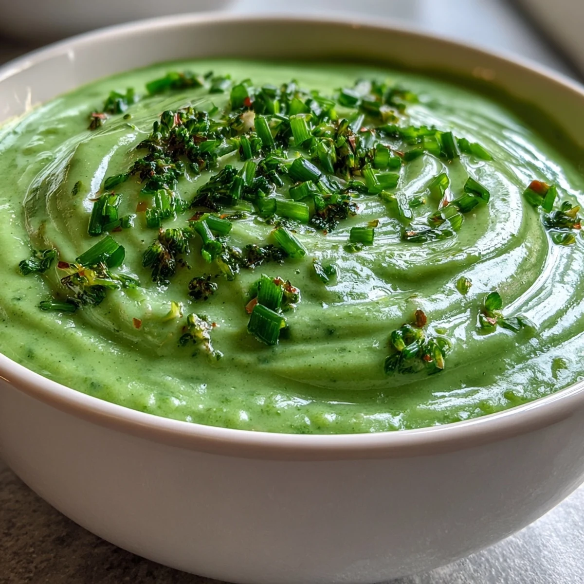 Cream of Broccoli Soup simmering in a pot, blending fresh broccoli, carrots, and aromatic vegetables.