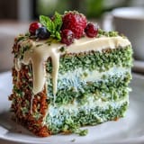 A festive smash cake style mini matcha birthday cake, perfect for a sweet brunch surprise.