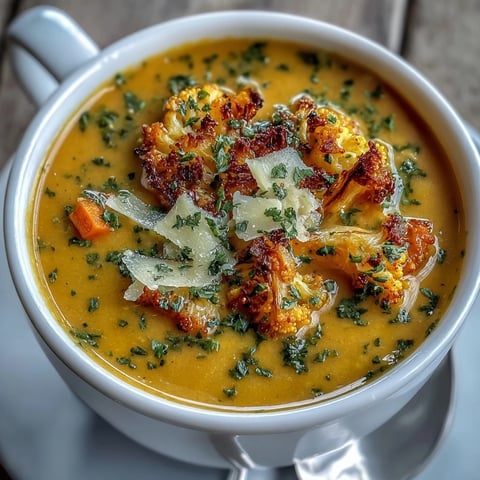 Golden roasted broccoli florets, carrots, and onions simmer in a creamy cheddar soup, served steaming hot in a rustic bowl.