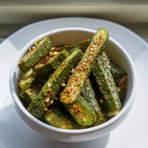 A close-up of vibrant Taco Pickles, featuring fresh jalapeño and garlic in seasoned brine.