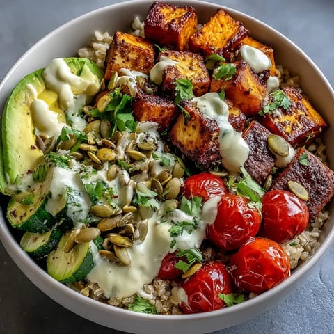 Colorful meal prep grain bowl with chicken, quinoa, cherry tomatoes, cucumber, and feta cheese.