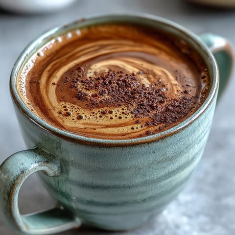 Cozy steamed mugs of Hot Hojicha Latte, topped with creamy foam and a light dusting of roasted tea powder.