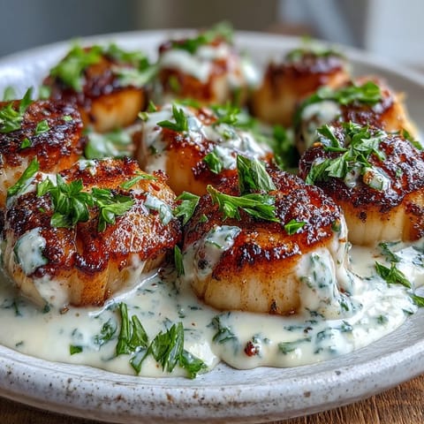 Tender sea scallops in a rich, velvety Cajun cream sauce with Parmesan.