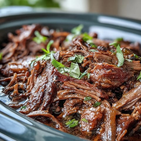 Fall-apart Slow Cooker Mississippi-Style Ranch Beef with tangy pepperoncini, melted butter, and a rustic serving dish.