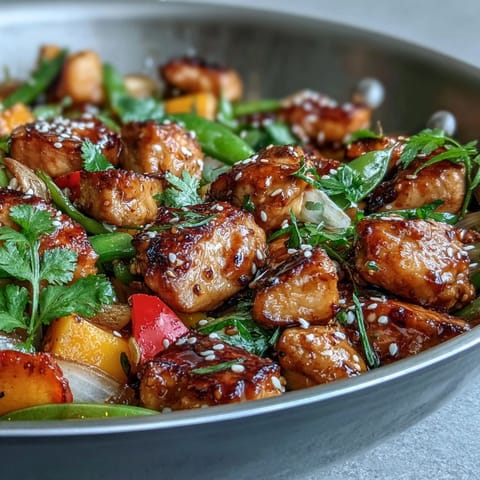 Mango Turmeric Chicken Stir-Fry