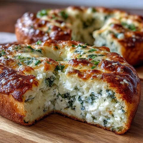 Easy Spinach Cottage Cheese Flagels with melted mozzarella and fresh spinach, baked until golden and chewy.  