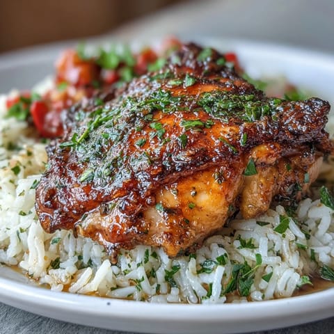 Aromatic Nandos Portuguese chicken and rice, golden and spicy, served in a steaming one-pot meal with fresh green onions.