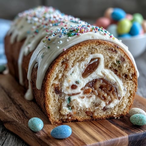 Adorable Easter bunny cake with hidden sprinkle center, perfect for festive spring celebrations and kids' delight.  