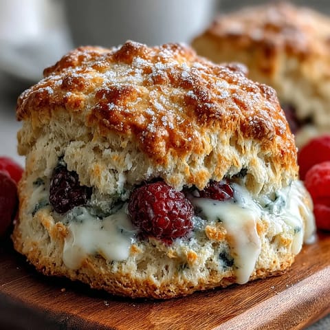 Blueberry Lemon Sourdough Scones