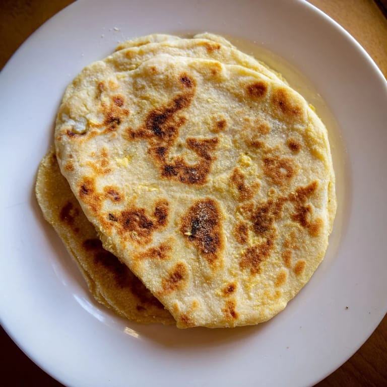 Warm Cottage Cheese Flatbread, smelling savory and cooked to a perfect, lightly charred texture, ideal for serving.
