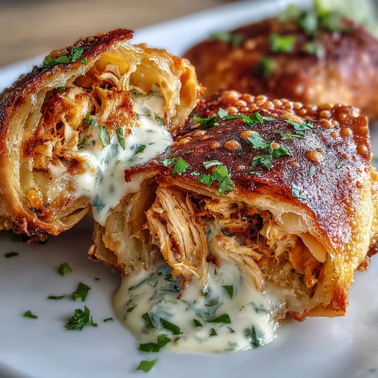 Freshly baked Mini Chicken Chimis featuring shredded chicken and jalapeño cream cheese, perfect for party appetizers or game day.