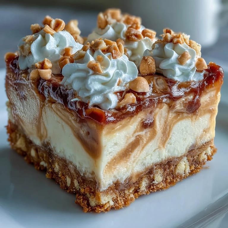 A whole Nutter Butter cheesecake in a springform pan, garnished with whole cookies and chopped peanuts, ready to slice for a party.