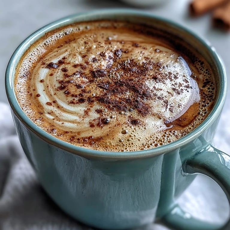 Warm Hot Hojicha Latte served in ceramic mugs, blending earthy roasted green tea with frothy milk and honey sweetness.