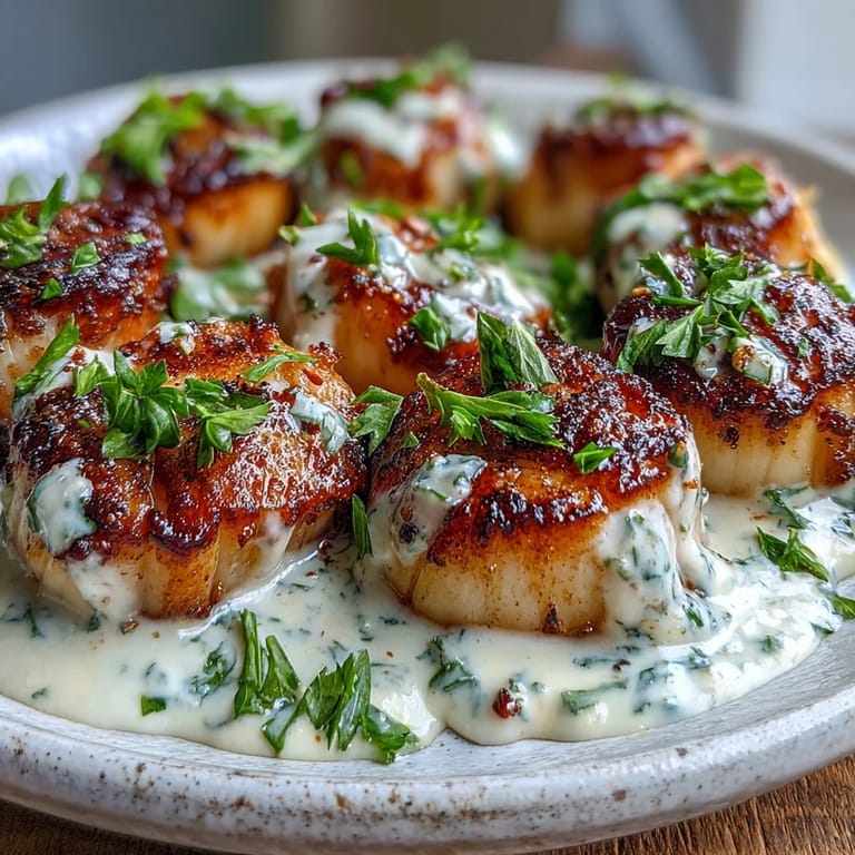 Tender sea scallops in a rich, velvety Cajun cream sauce with Parmesan.