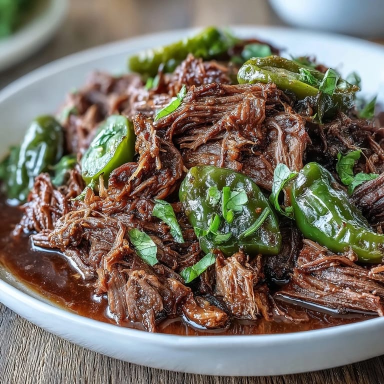 Hearty Slow Cooker Mississippi-Style Ranch Beef piled high on a toasted hoagie bun with melted provolone cheese.