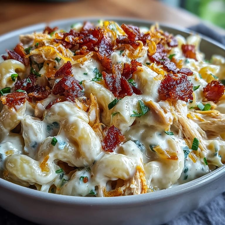 Plate of Creamy Jalapeño Popper Chicken Pasta with golden toasted panko and cilantro garnish, ready to enjoy.