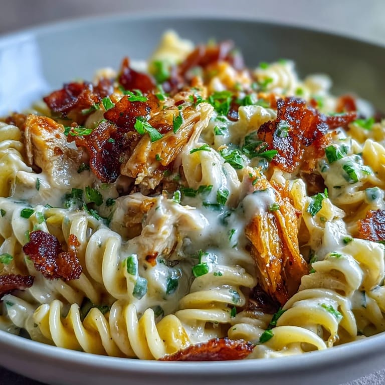 Tender shredded chicken and al dente pasta coated in a creamy jalapeño sauce for dinner.