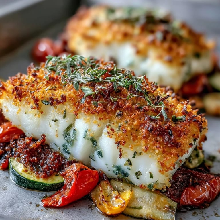 Served hot, this one-pan dinner features juicy fish and roasted vegetables perfect for weeknights.