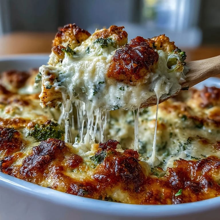 Rich and comforting, this low-carb casserole features savory chicken, fresh broccoli, and a smooth, cheesy sauce—ideal for keto dinner.