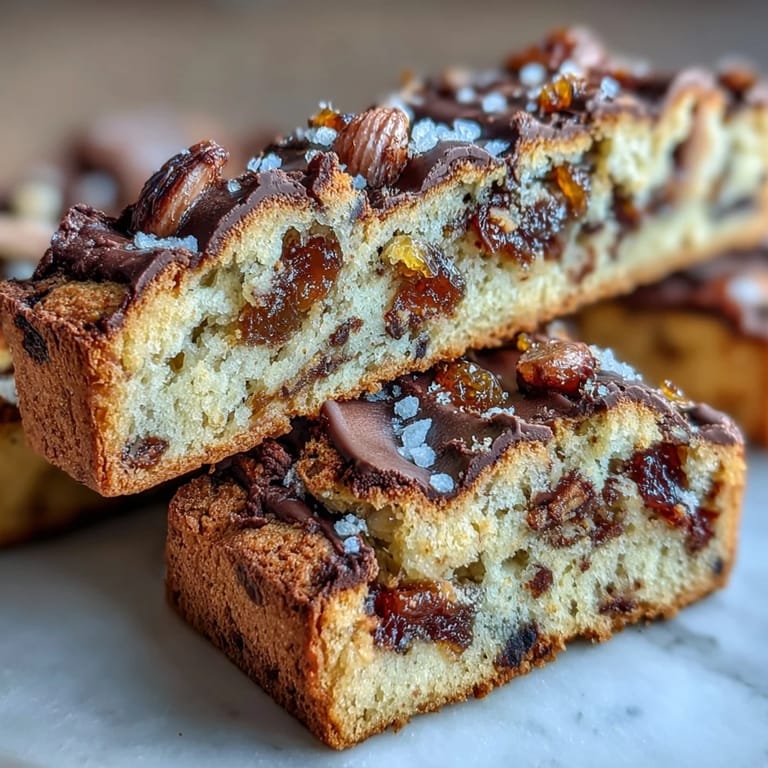 Golden twice-baked Italian cookies loaded with fragrant orange peel and rich dark chocolate morsels.  