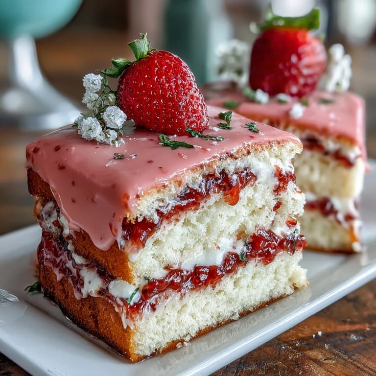Elegant vanilla sponge layered with silky pink buttercream, decorated with delicate edible flowers for Mothers Day.  