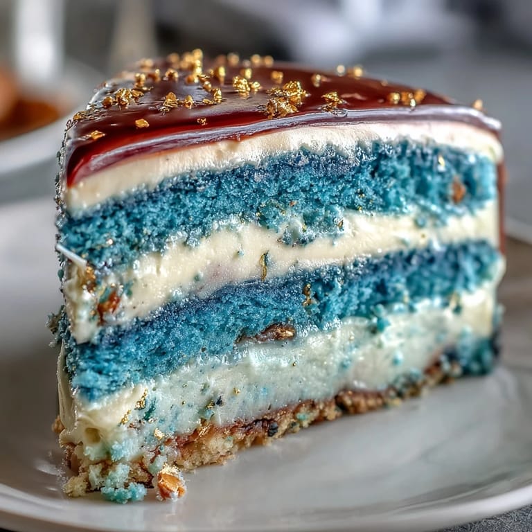 Striking layered graduation cake featuring deep blue ombre tiers, rich vanilla frosting, and luxurious gold detailing—an impressive dessert centerpiece for any graduate's celebration.