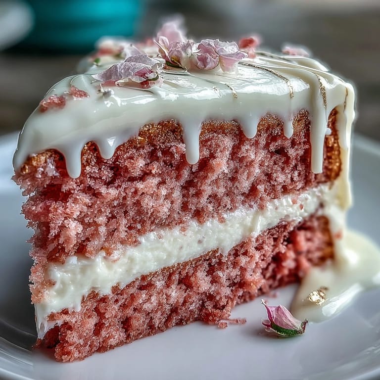 A stunning Bridal Shower Rosé Velvet Cake, decadently frosted and gilded.