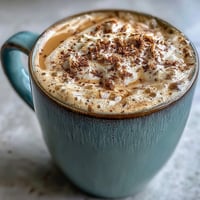 Creamy dandelion tea latte with oat milk and honey, topped with cinnamon foam in a cozy mug.