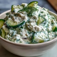 Creamy Icelandic skyr tzatziki with refreshing cucumber and garlic, perfect for dipping.